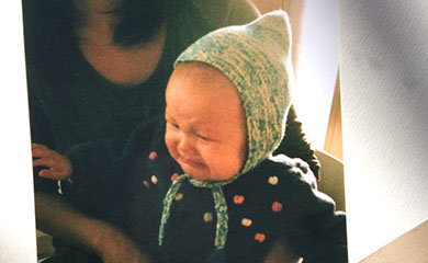 Lovely IDA!
Organic cotton and Cashmere Baby Hood.